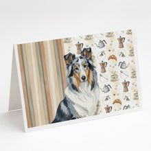 Load image into Gallery viewer, Blue Merle Collie Coffee Bar Greeting Cards Pack of 8