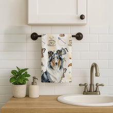 Load image into Gallery viewer, Blue Merle Collie Coffee Bar Kitchen Towel