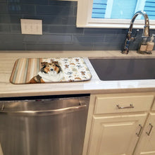 Load image into Gallery viewer, Sable Collie Coffee Bar Dish Drying Mat