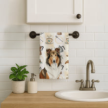 Load image into Gallery viewer, Sable Collie Coffee Bar Kitchen Towel