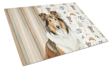 Load image into Gallery viewer, Sable Collie Coffee Bar Glass Cutting Board