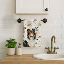 Load image into Gallery viewer, Tricolor Collie Coffee Bar Kitchen Towel