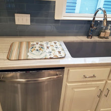 Load image into Gallery viewer, White Collie Coffee Bar Dish Drying Mat
