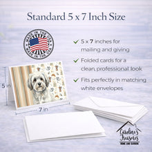 Load image into Gallery viewer, White with Gray Coton de Tulear Coffee Bar Greeting Cards Pack of 8