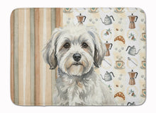 Load image into Gallery viewer, White with Gray Coton de Tulear Coffee Bar Memory Foam Kitchen Mat