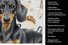Load image into Gallery viewer, Black and Tan Dachshund Coffee Bar Kitchen Towel