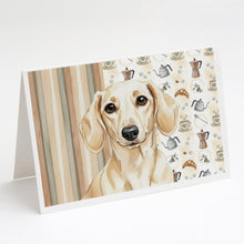 Load image into Gallery viewer, Cream Dachshund Coffee Bar Greeting Cards Pack of 8