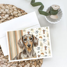 Load image into Gallery viewer, Dapple Dachshund Coffee Bar Greeting Cards Pack of 8