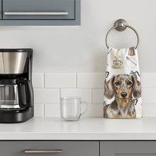 Load image into Gallery viewer, Dapple Dachshund Coffee Bar Kitchen Towel