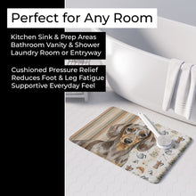 Load image into Gallery viewer, Dapple Dachshund Coffee Bar Memory Foam Kitchen Mat