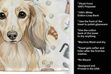 Load image into Gallery viewer, Longhaired Cream Dachshund Coffee Bar Kitchen Towel