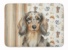 Load image into Gallery viewer, Longhaired Dapple Dachshund Coffee Bar Memory Foam Kitchen Mat