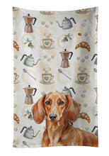 Load image into Gallery viewer, Red Brown Dachshund Coffee Bar Kitchen Towel