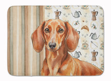 Load image into Gallery viewer, Red Brown Dachshund Coffee Bar Memory Foam Kitchen Mat