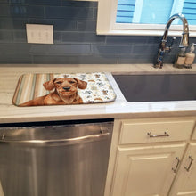 Load image into Gallery viewer, Wirehaired Red Dachshund Coffee Bar Dish Drying Mat
