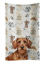 Load image into Gallery viewer, Wirehaired Red Dachshund Coffee Bar Kitchen Towel