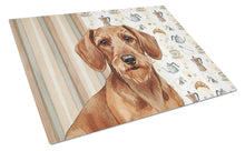 Load image into Gallery viewer, Wirehaired Red Dachshund Coffee Bar Glass Cutting Board