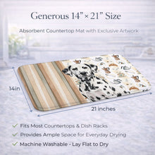 Load image into Gallery viewer, Dalmatian Coffee Bar Dish Drying Mat