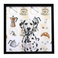 Load image into Gallery viewer, Dalmatian Coffee Bar Framed Metal Print