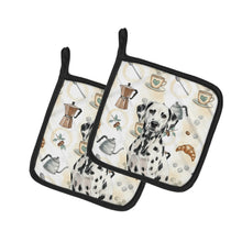 Load image into Gallery viewer, Dalmatian Coffee Bar Pair of Pot Holders