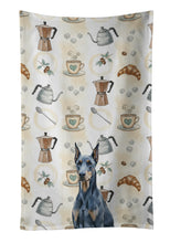 Load image into Gallery viewer, Blue Doberman Pinscher Coffee Bar Kitchen Towel