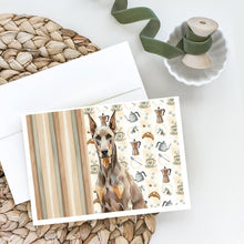 Load image into Gallery viewer, Fawn Doberman Pinscher Coffee Bar Greeting Cards Pack of 8