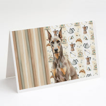 Load image into Gallery viewer, Fawn Doberman Pinscher Coffee Bar Greeting Cards Pack of 8