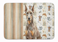 Load image into Gallery viewer, Fawn Doberman Pinscher Coffee Bar Memory Foam Kitchen Mat