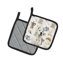 Load image into Gallery viewer, Dogo Argentino Coffee Bar Pair of Pot Holders