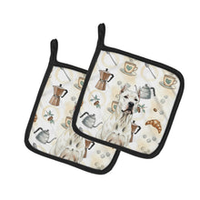 Load image into Gallery viewer, Dogo Argentino Coffee Bar Pair of Pot Holders