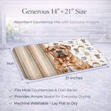 Load image into Gallery viewer, Dogue de Bordeaux Coffee Bar Dish Drying Mat
