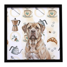 Load image into Gallery viewer, Isabella Dogue de Bordeaux Coffee Bar Framed Metal Print