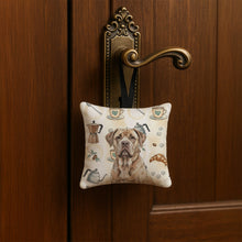 Load image into Gallery viewer, Isabella Dogue de Bordeaux Coffee Bar Hanging Square Fabric Ornament 3.5 × 3.5