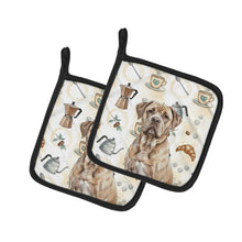 Load image into Gallery viewer, Isabella Dogue de Bordeaux Coffee Bar Pair of Pot Holders