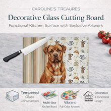 Load image into Gallery viewer, Mahogany Dogue de Bordeaux Coffee Bar Glass Cutting Board
