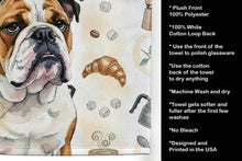 Load image into Gallery viewer, Brindle and White English Bulldog Coffee Bar Kitchen Towel