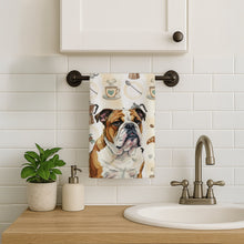 Load image into Gallery viewer, Brindle and White English Bulldog Coffee Bar Kitchen Towel