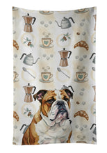 Load image into Gallery viewer, Brindle and White English Bulldog Coffee Bar Kitchen Towel