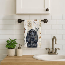 Load image into Gallery viewer, Black English Cocker Spaniel Coffee Bar Kitchen Towel