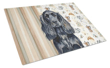 Load image into Gallery viewer, Black English Cocker Spaniel Coffee Bar Glass Cutting Board