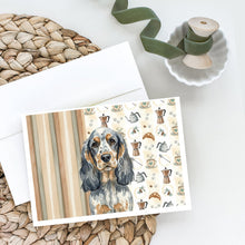 Load image into Gallery viewer, Blue Roan &amp; Tan English Cocker Spaniel Coffee Bar Greeting Cards Pack of 8
