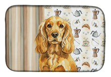 Load image into Gallery viewer, Golden English Cocker Spaniel Coffee Bar Dish Drying Mat
