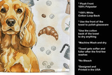 Load image into Gallery viewer, Golden English Cocker Spaniel Coffee Bar Kitchen Towel