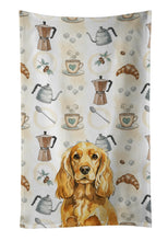 Load image into Gallery viewer, Golden English Cocker Spaniel Coffee Bar Kitchen Towel