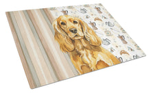 Load image into Gallery viewer, Golden English Cocker Spaniel Coffee Bar Glass Cutting Board