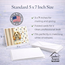 Load image into Gallery viewer, Lemon Roan English Cocker Spaniel Coffee Bar Greeting Cards Pack of 8