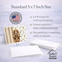 Load image into Gallery viewer, Liver English Cocker Spaniel Coffee Bar Greeting Cards Pack of 8