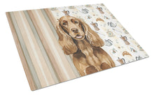 Load image into Gallery viewer, Liver English Cocker Spaniel Coffee Bar Glass Cutting Board