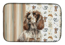 Load image into Gallery viewer, Liver Roan English Cocker Spaniel Coffee Bar Dish Drying Mat