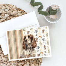 Load image into Gallery viewer, Liver Roan English Cocker Spaniel Coffee Bar Greeting Cards Pack of 8